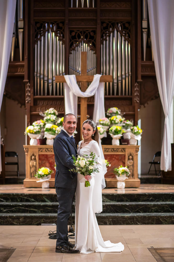 Church ceremony elopement in paris