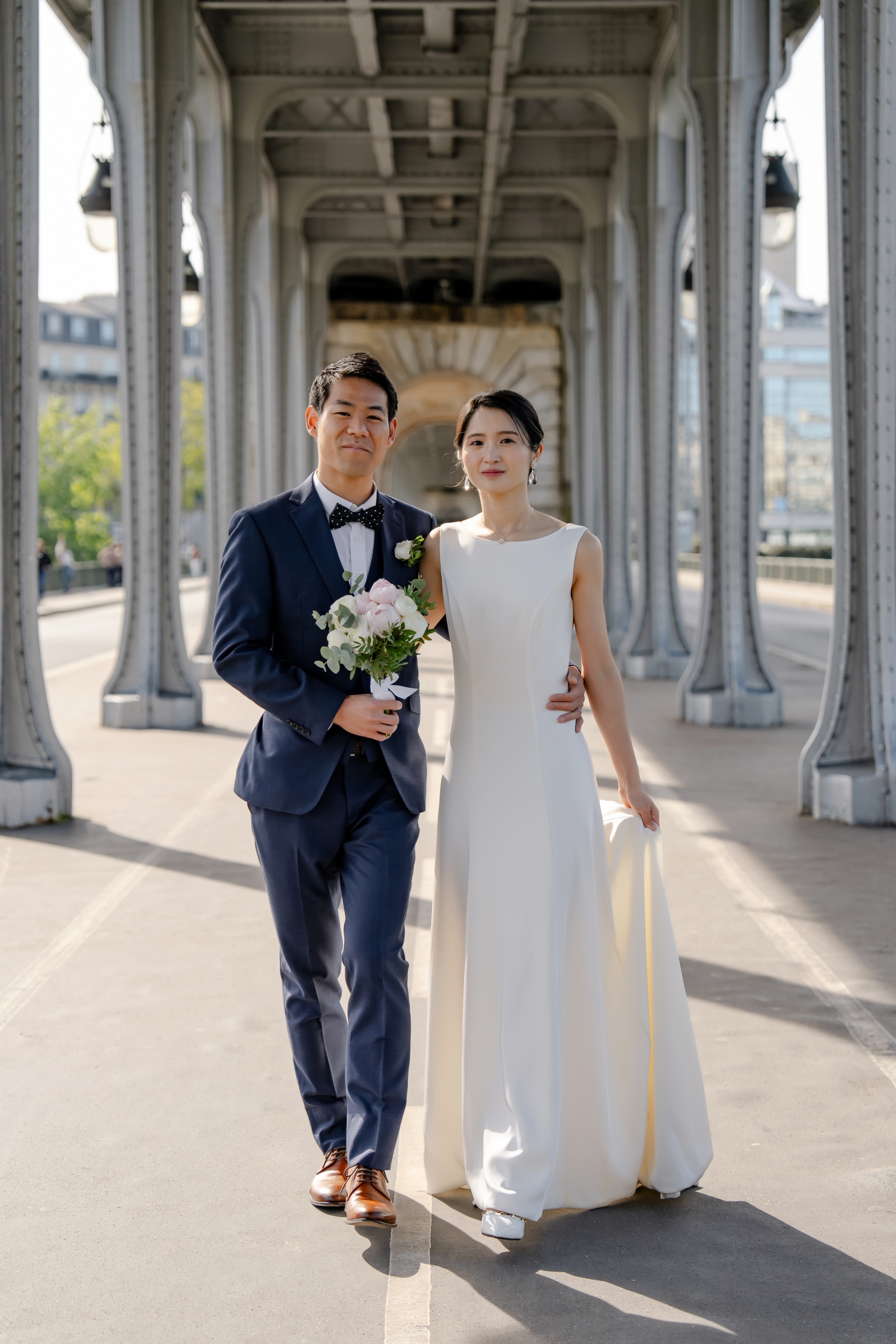 Elopement in Paris by Alex Bir Hakeim Bridge