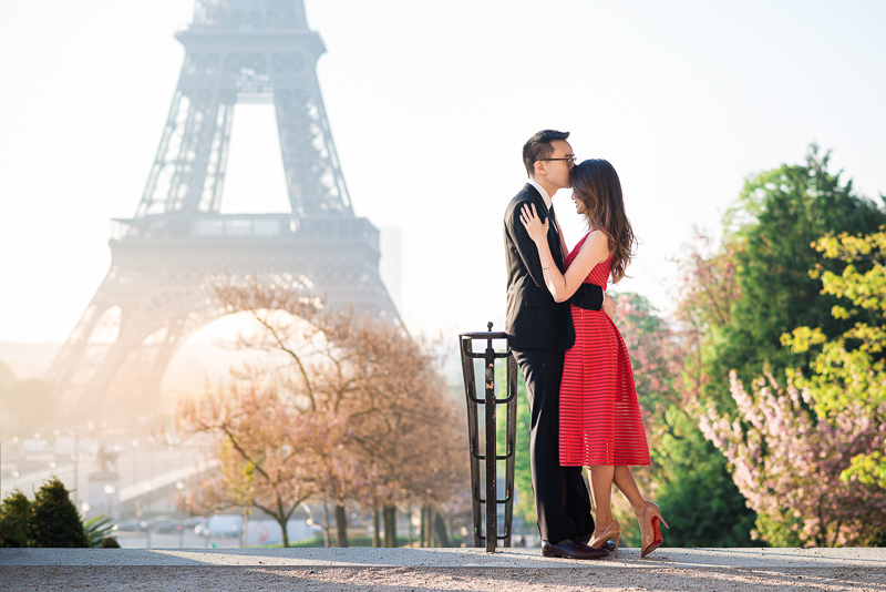 Gentle kiss on the forehead