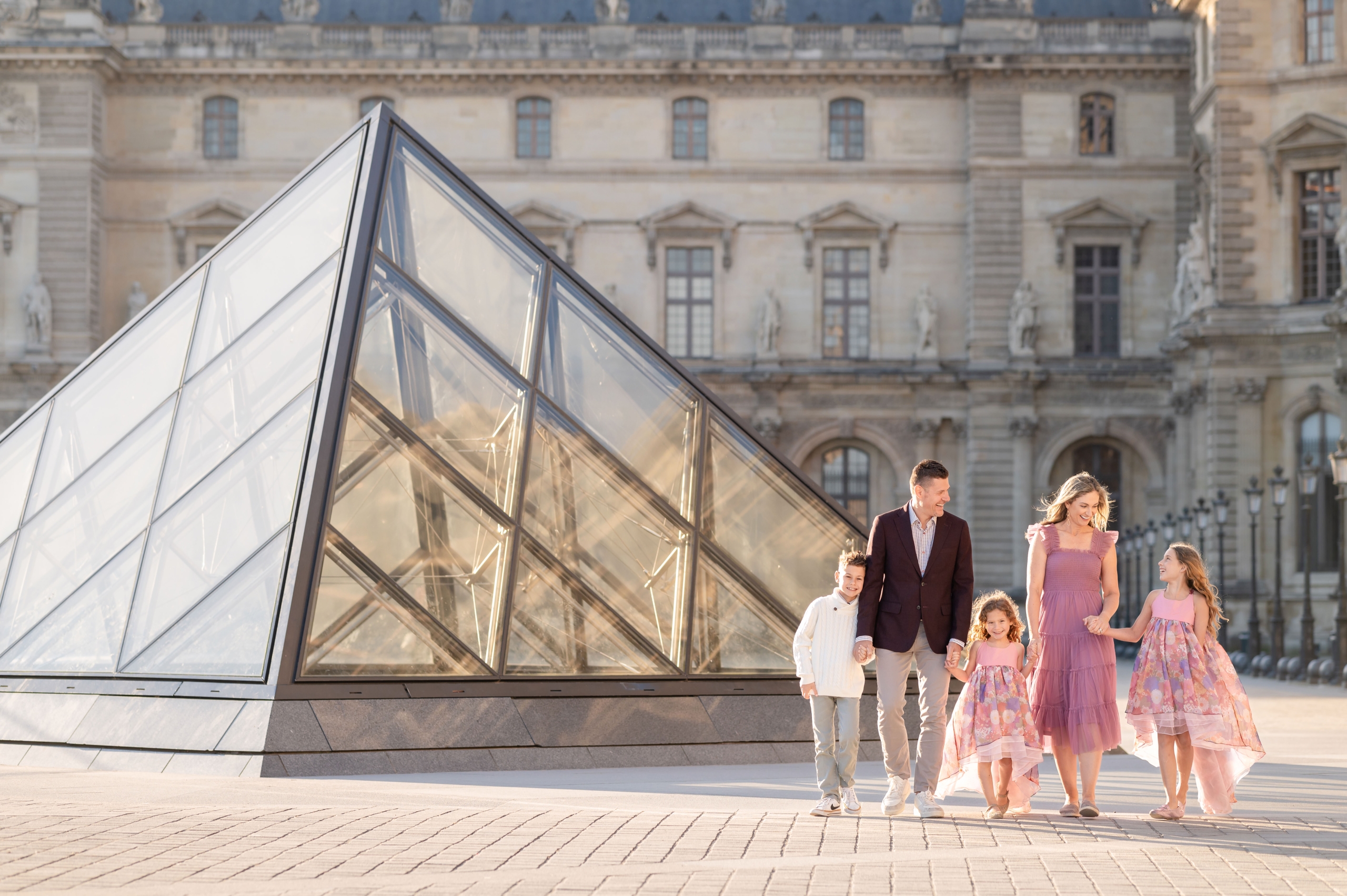 Louvre Museum one of the best locations for family photos in Paris