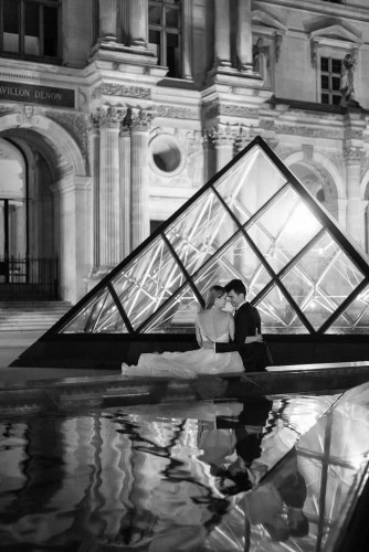 Night pictures in Paris are magical - starting time at sunset