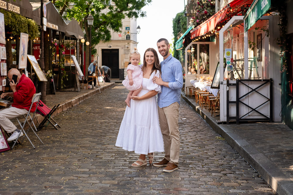 Outfit tips for a family photoshoot in Montmartre Paris with baby girl