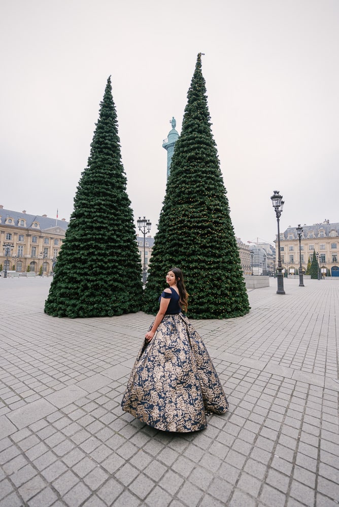 paris quince - place vendome in the winter