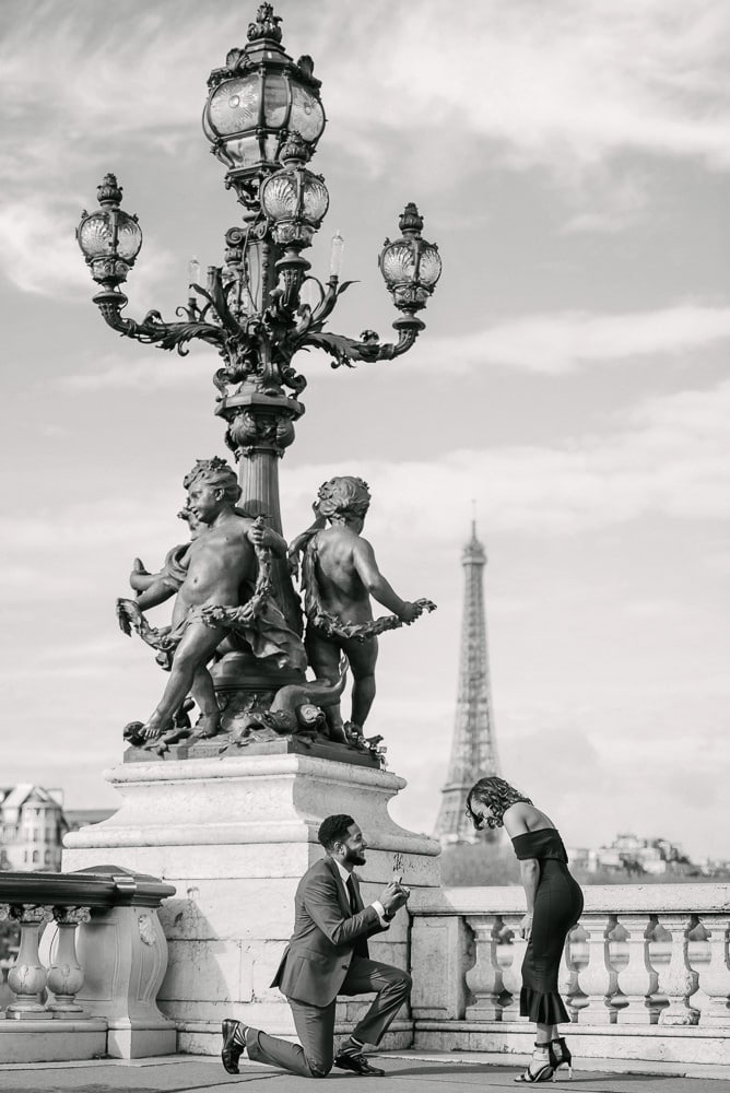 places to propose in Paris - alexander 3 bridge - live proposal