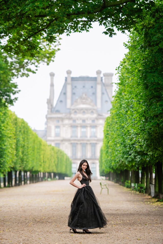 quinceanera photo session - Parisian garden