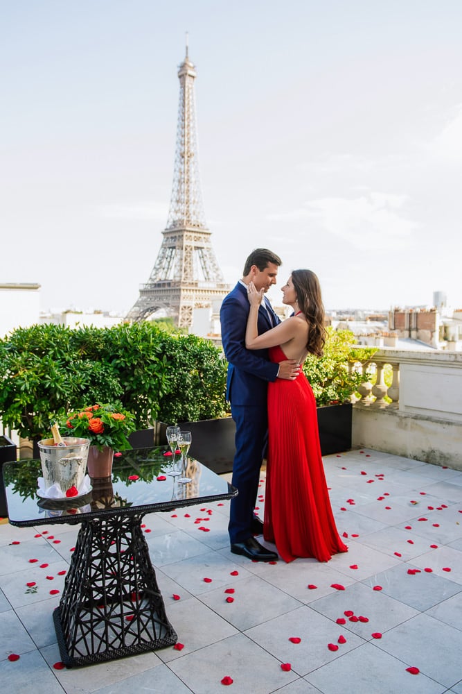 rooftop proposal paris at Shangri La