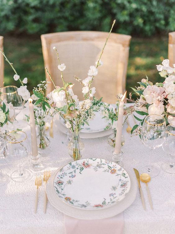 Table decoration at French wedding