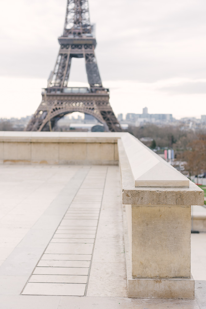 Top of the wall at Trocadero makes it impossible to sit